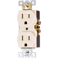 GE UltraPro Grounding Duplex Heavy-Duty Receptacle, Light Almond