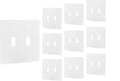 Power Gear Double Toggle Screwless Wall Plate, White, 10 Pack