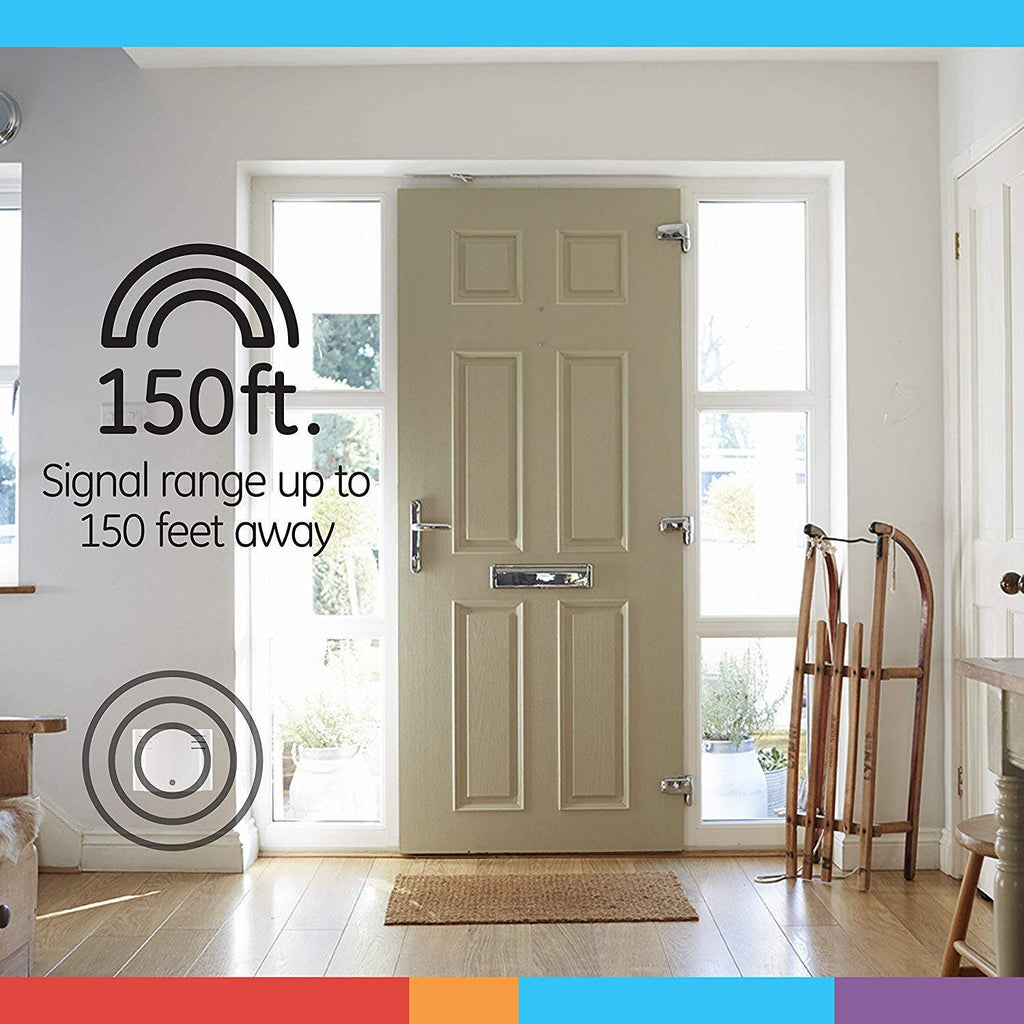 GE Battery Operated 8-Chime 2-Push Button Wireless Door Chime Kit, White