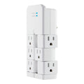 GE 6-Outlet Wall Tap with Surge Protection and Swivel Outlets, White