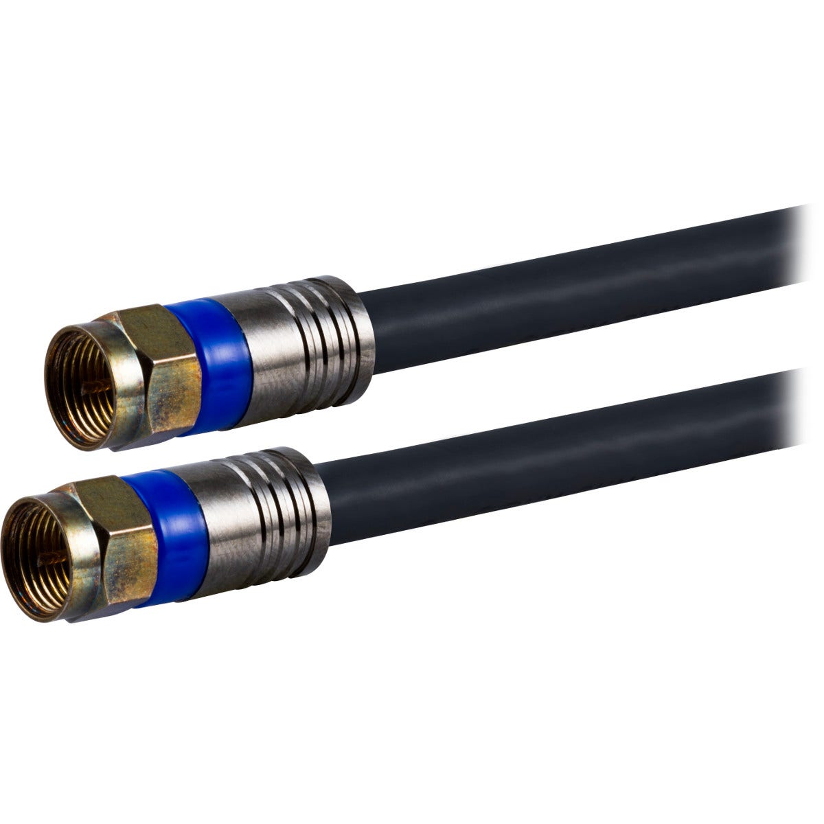 GE Pro 25ft. Quad-Shield RG6 Coaxial Cable, Black