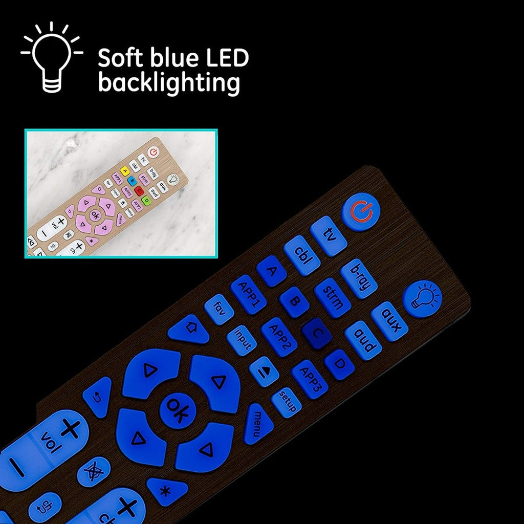 GE 6-Device Backlit Universal Remote, Brushed Gold