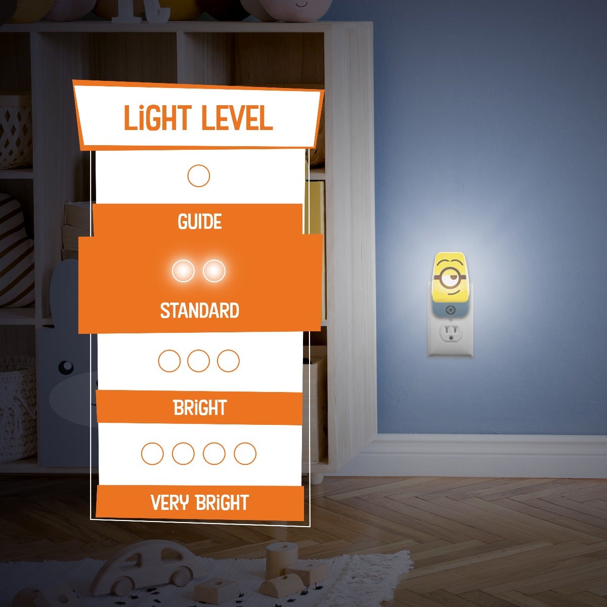 Minions Light Sensing LED Night Light, Yellow