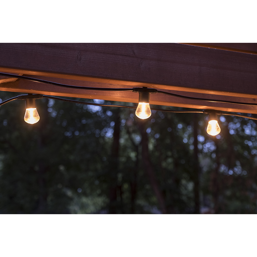 Lights by Night LED Bistro String Lights, 12 Bulbs, 24ft. Black Cord