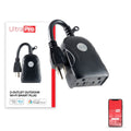UltraPro Outdoor Plug-In 2-Outlet WiFi Smart Switch, Black