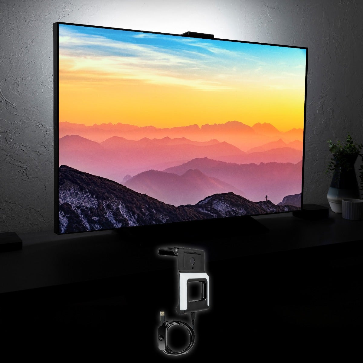 UltraPro Enlighten Backlight TV Bracket with Bias LED Lighting, Black