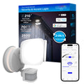 Enbrighten VIBE Outdoor 2-Head Motion-Sensing Back Lit WiFi LED Security Light, White