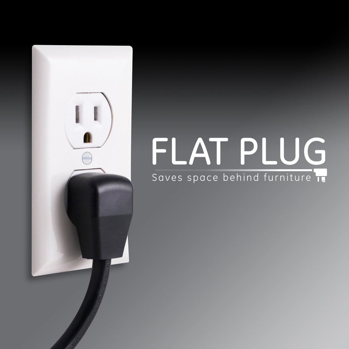 GE UltraPro 7-Outlet 4ft. Surge Protector, Black