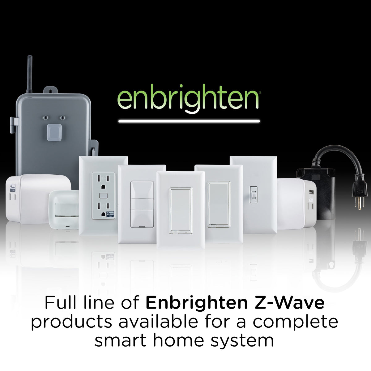 Enbrighten Z-Wave Plus In-Wall Smart Paddle Dimmer, 700 Series, White/Almond