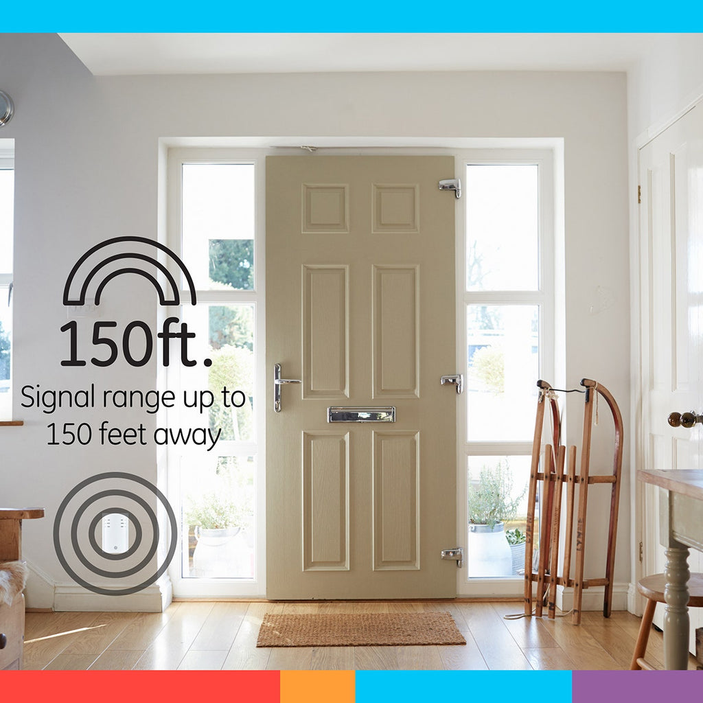 GE Plug-In 8-Chime Wireless Door Chime Kit, White