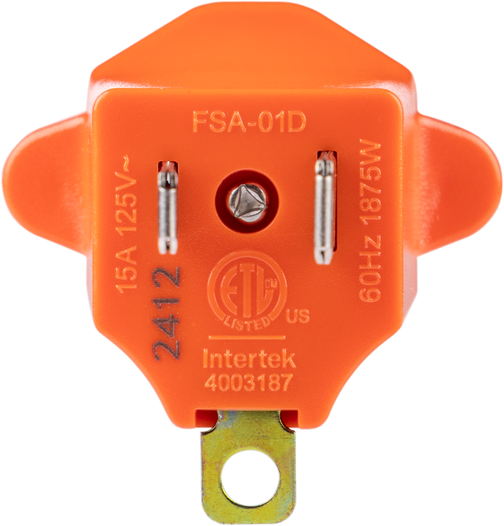 GE Polarized Grounded Adapter, 2 Pack, Orange