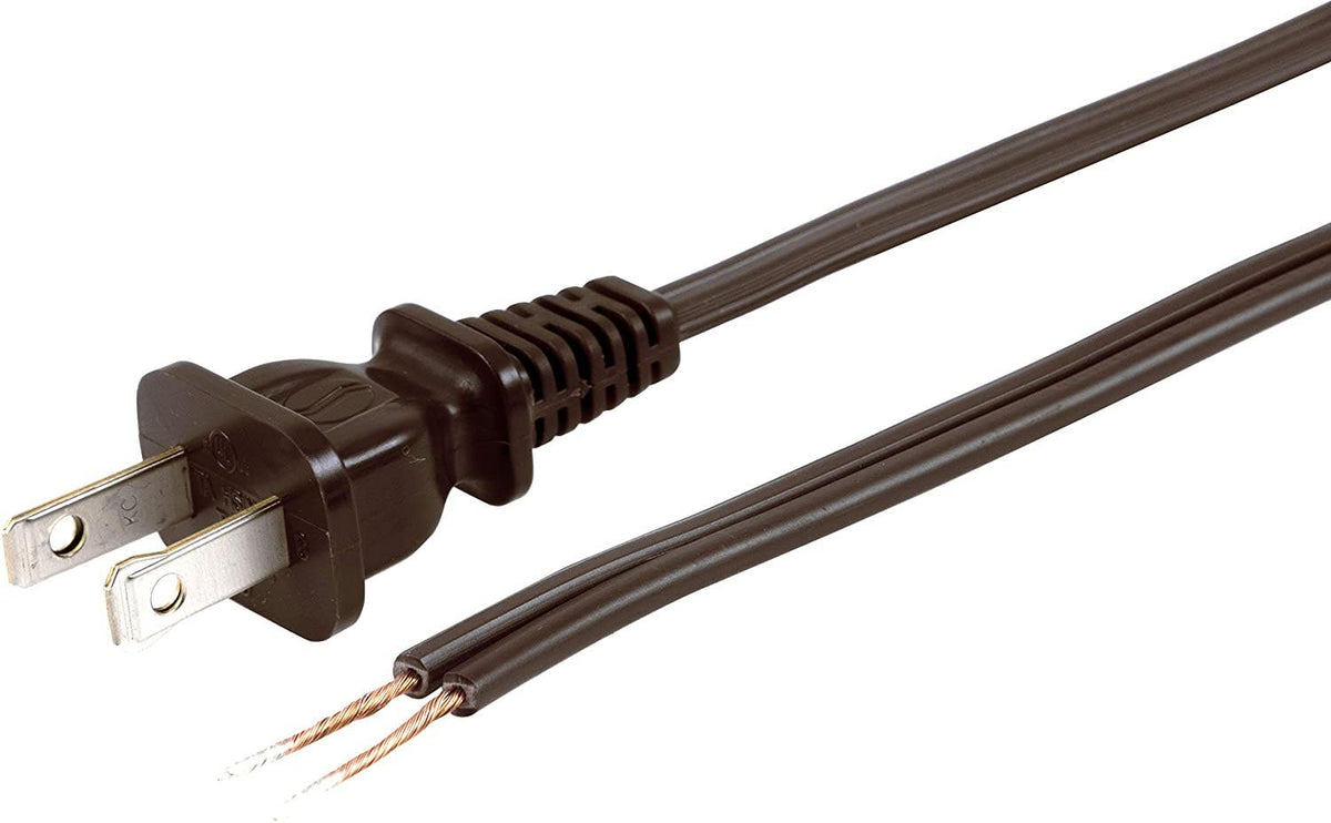 GE 8ft. Polarized Replacement Lamp Cord, Brown