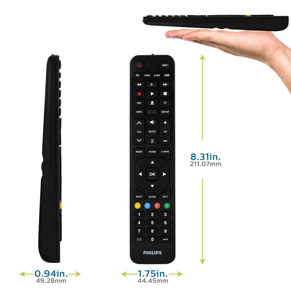 Philips 4-Device LG Replacement Remote, Black
