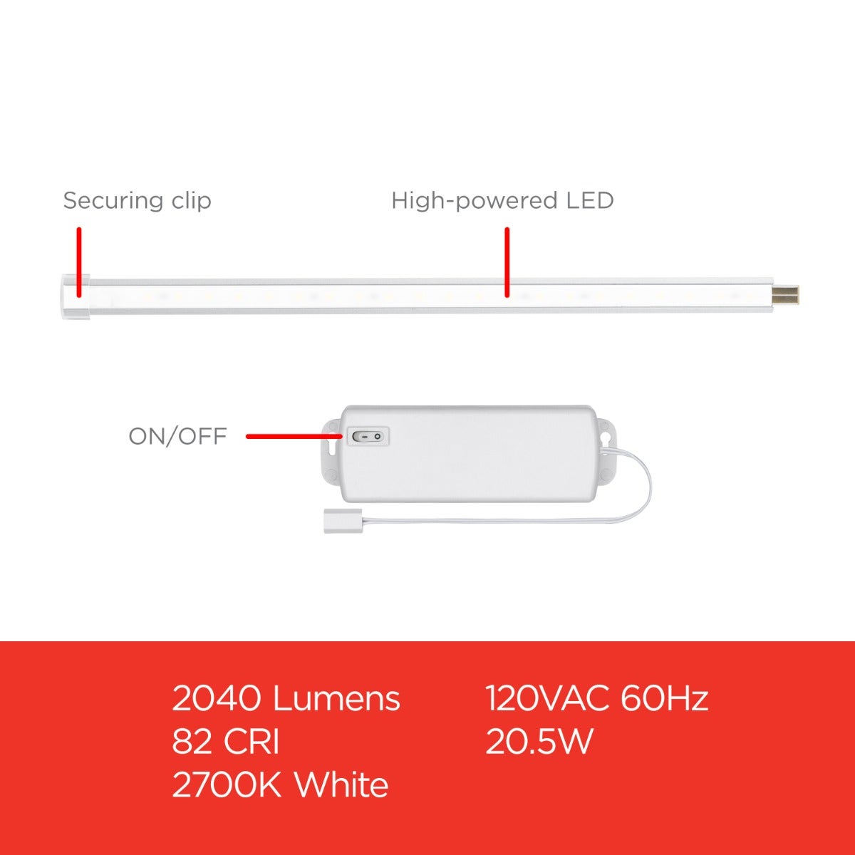 UltraPro 10in. Linkable LED Bright Strips, 6 Pack