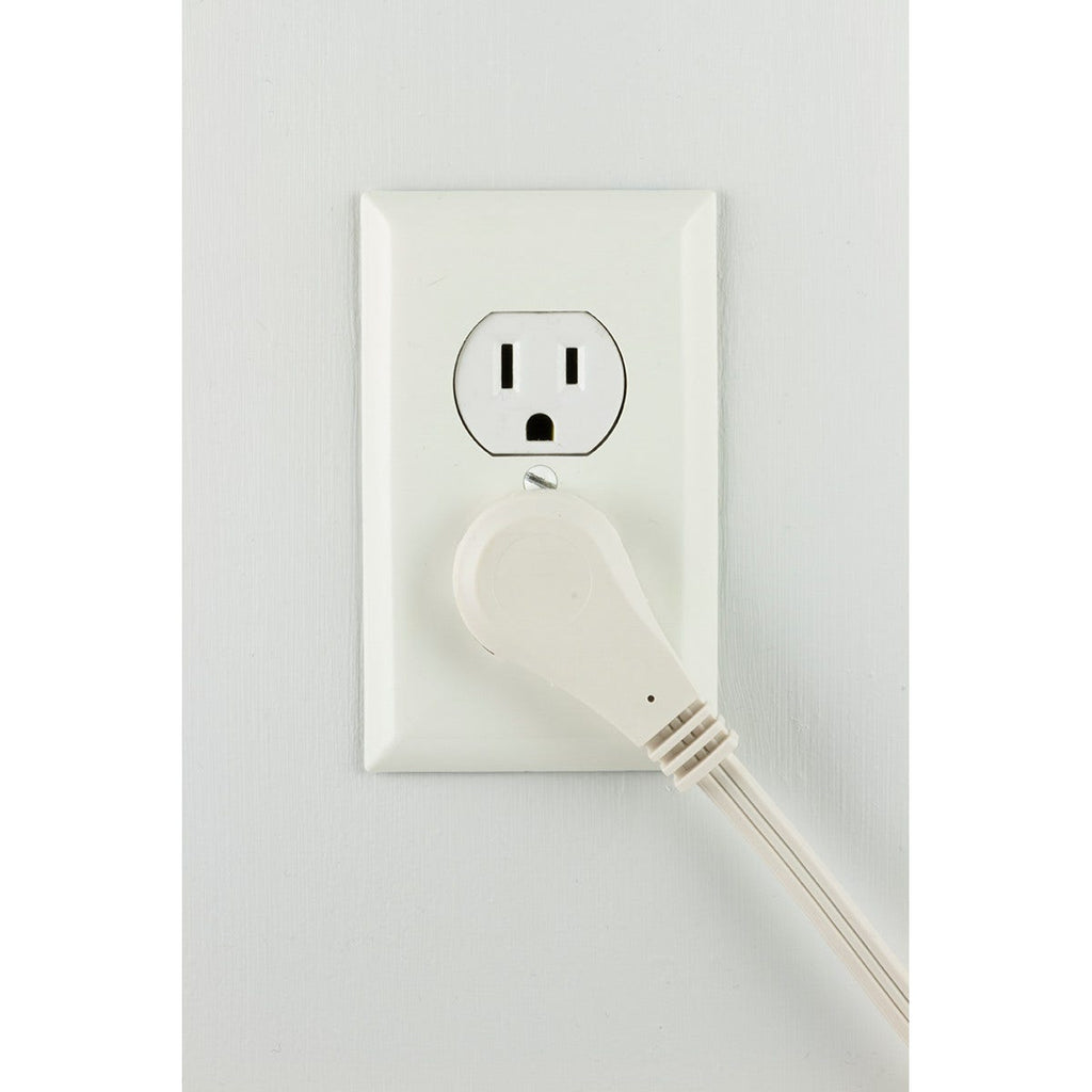 GE 3-Outlet 8ft. Indoor Extension Cord with Right-Angle Plug, White