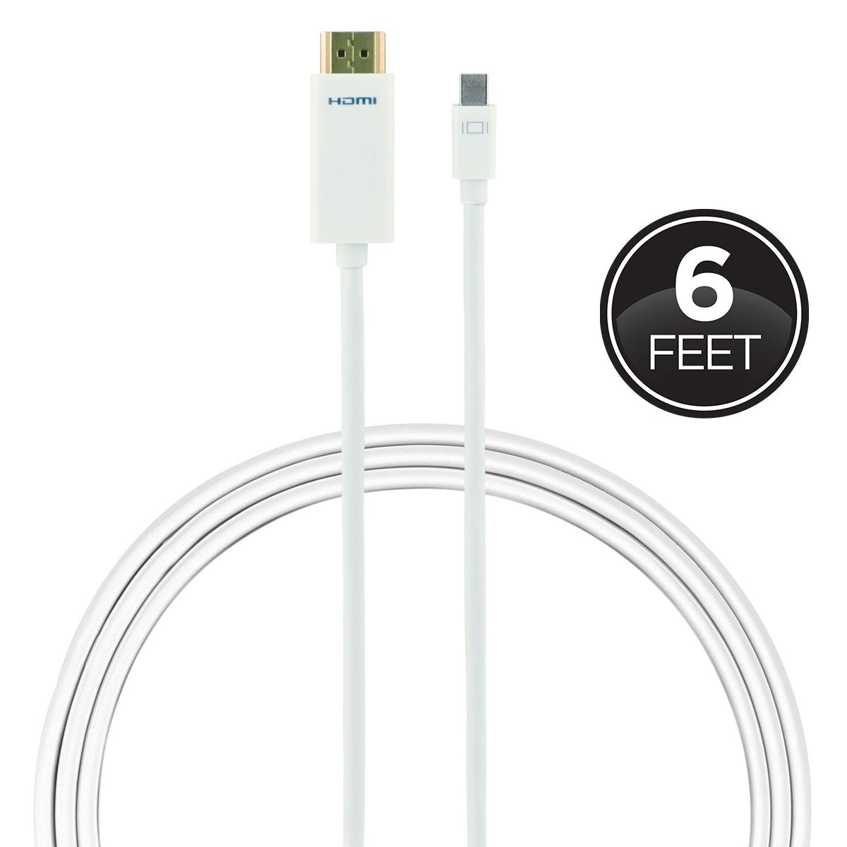 GE 6ft. Mini DisplayPort to HDMI Cable, White
