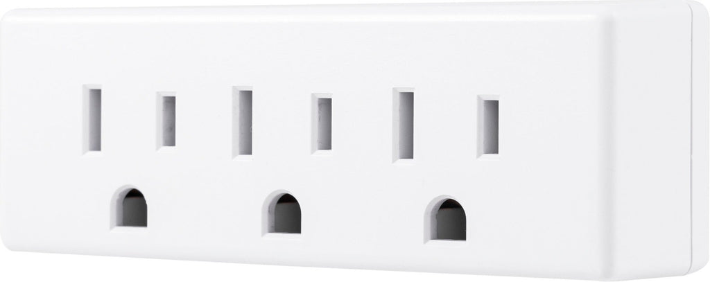 GE 3-Outlet Wall Tap, White
