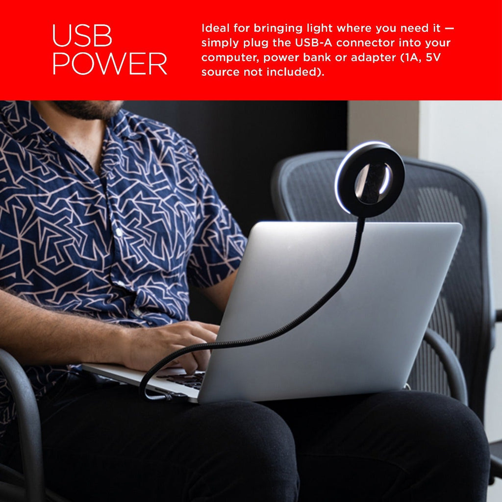 UltraPro USB LED Selfie Video Light, Black