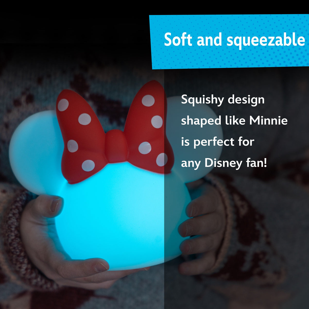 Disney Minnie Mouse Color-Changing Tabletop LED Night Light, White