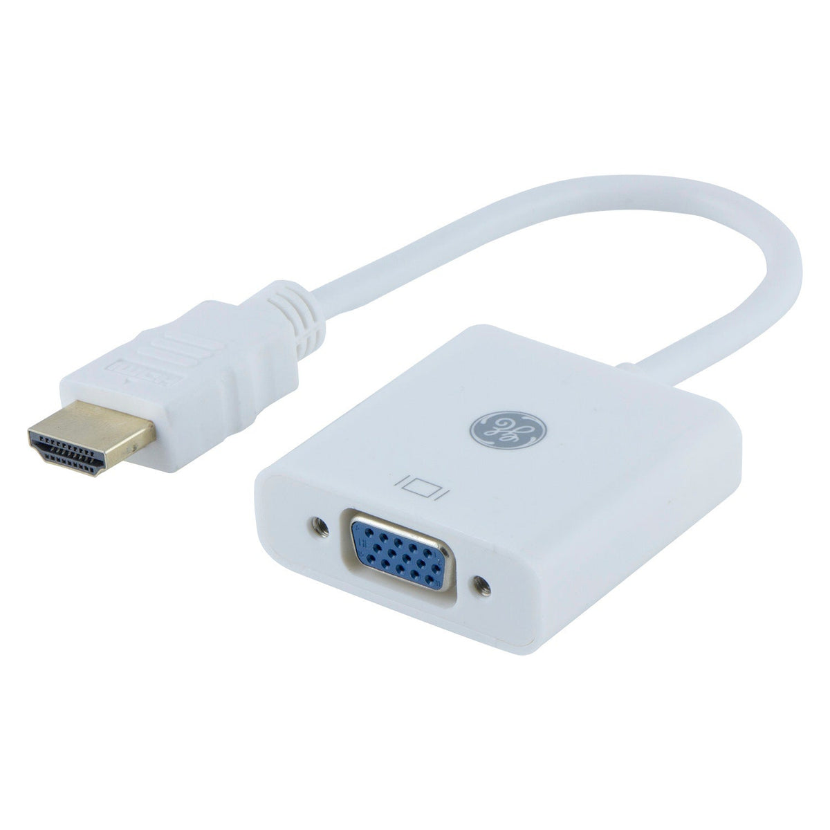 GE HDMI to VGA Adapter, White