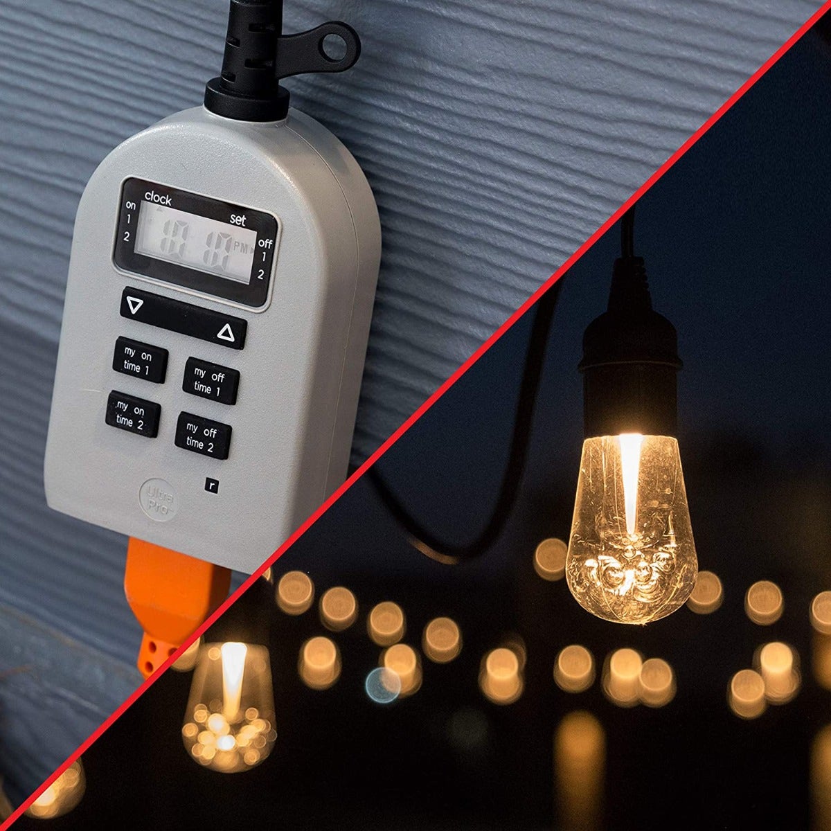 UltraPro Outdoor Plug-In 1-Outlet Digital Timer, Gray
