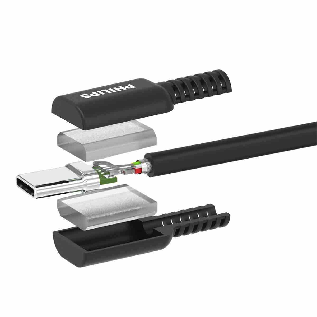 Philips 6ft. USB-C Charging Cable, Black