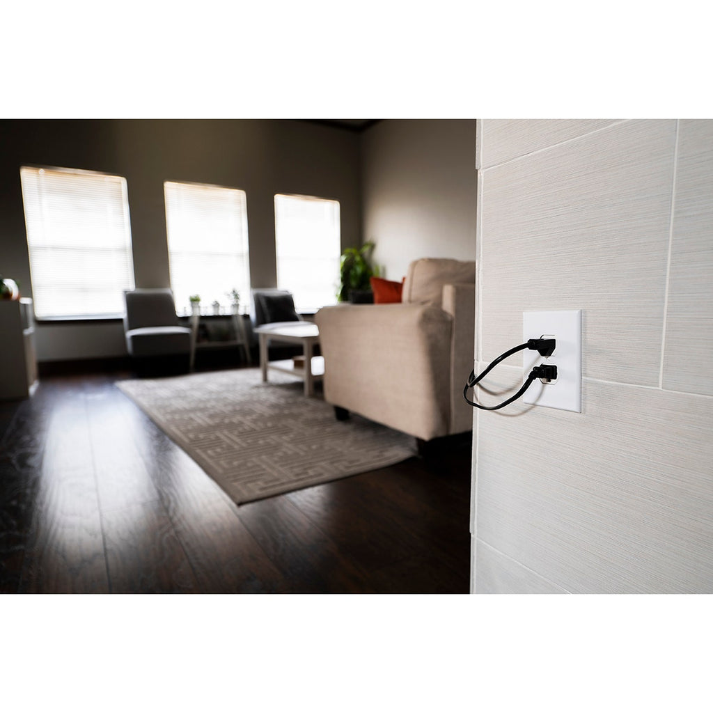 Power Gear Duplex Outlet Oversized Wall Plate, White