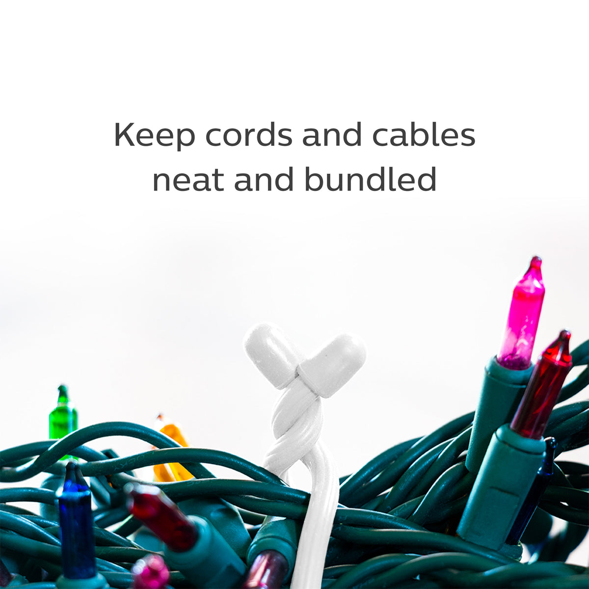 Philips Zip Ties, 7in. 6 Pack, Black and White