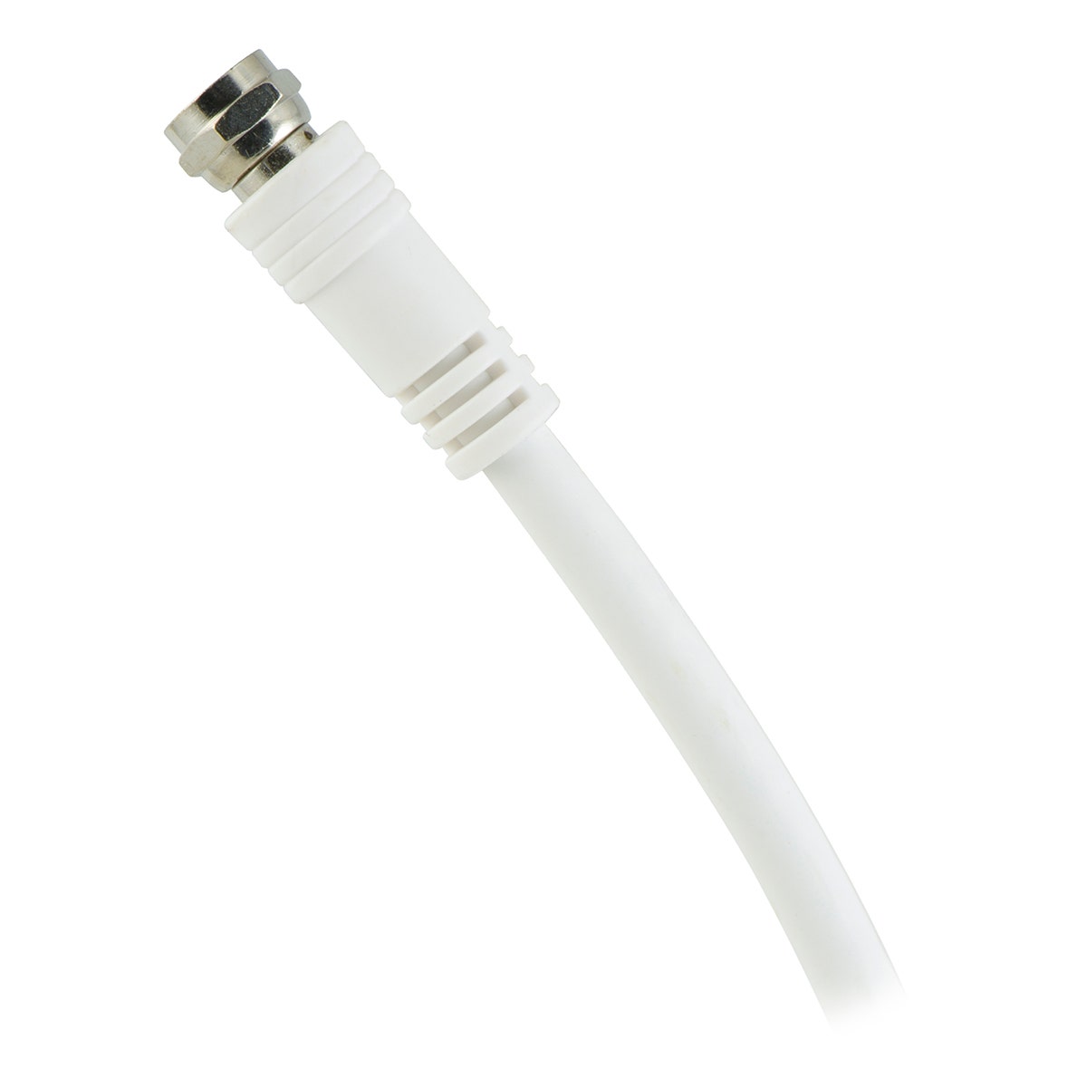 GE 25ft. RG6 Coaxial Cable, F-Type Connectors, White