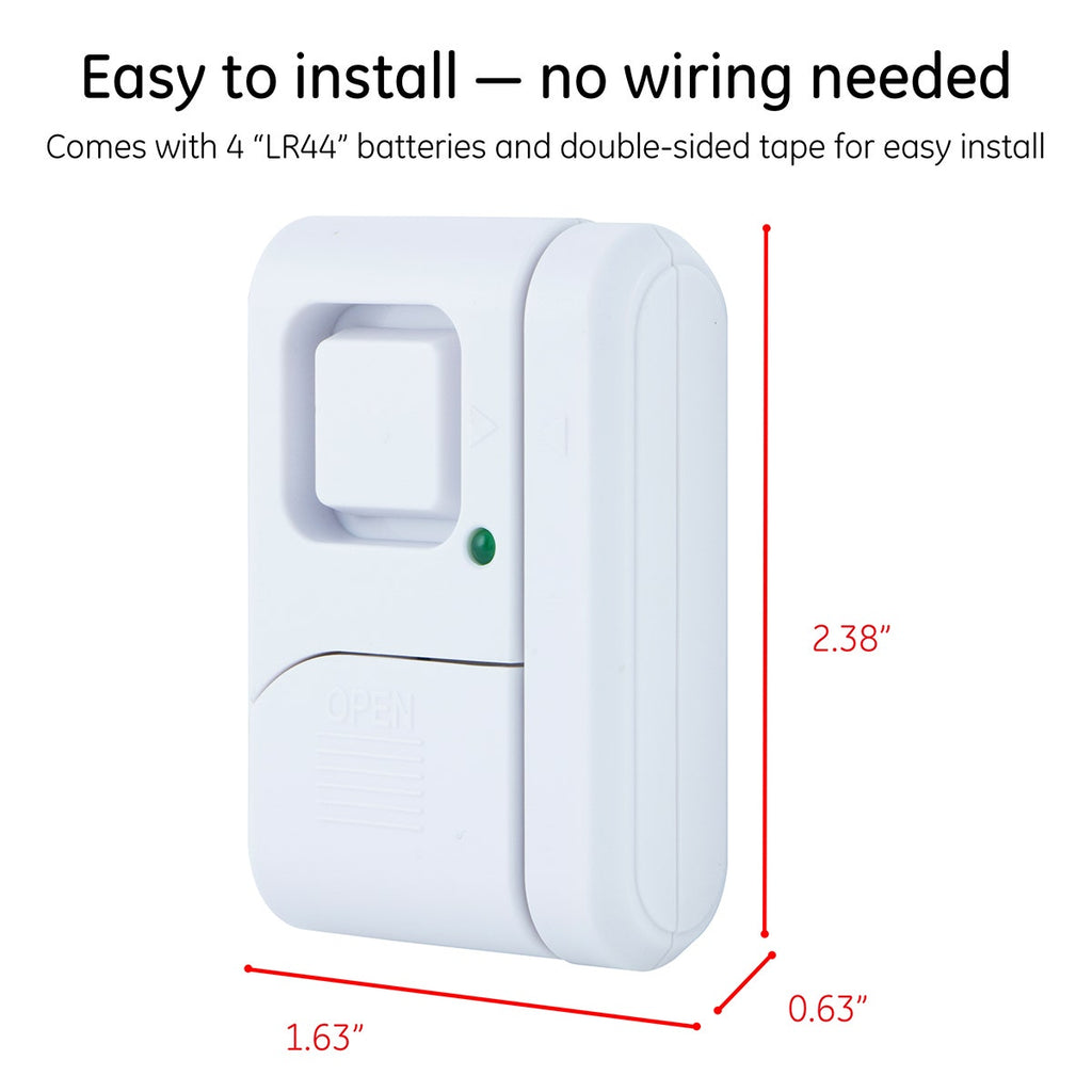 UltraPro Battery-Operated Magnetic Window or Door Alarm, 5 Pack, White