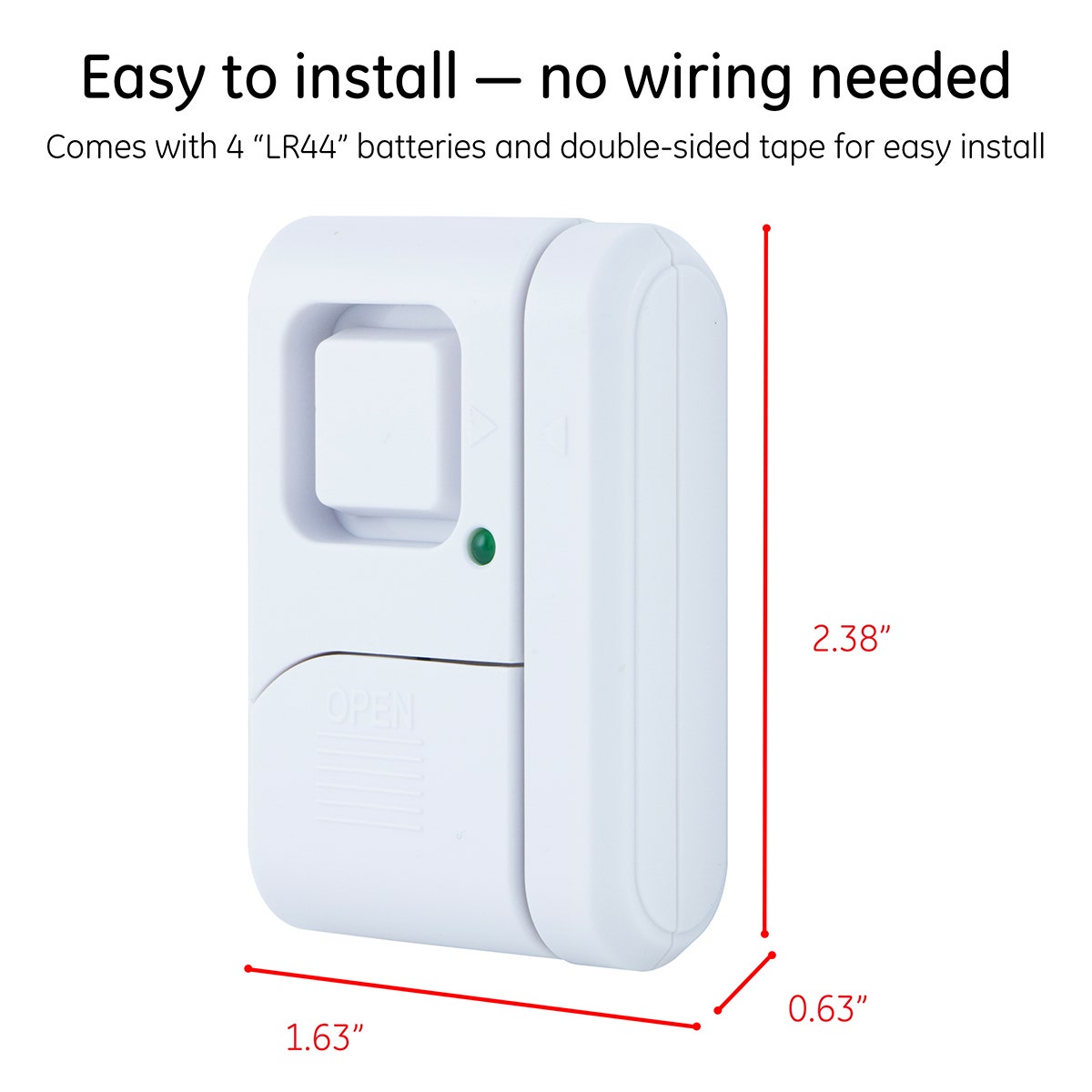 UltraPro Battery-Operated Magnetic Window or Door Alarm, 5 Pack, White