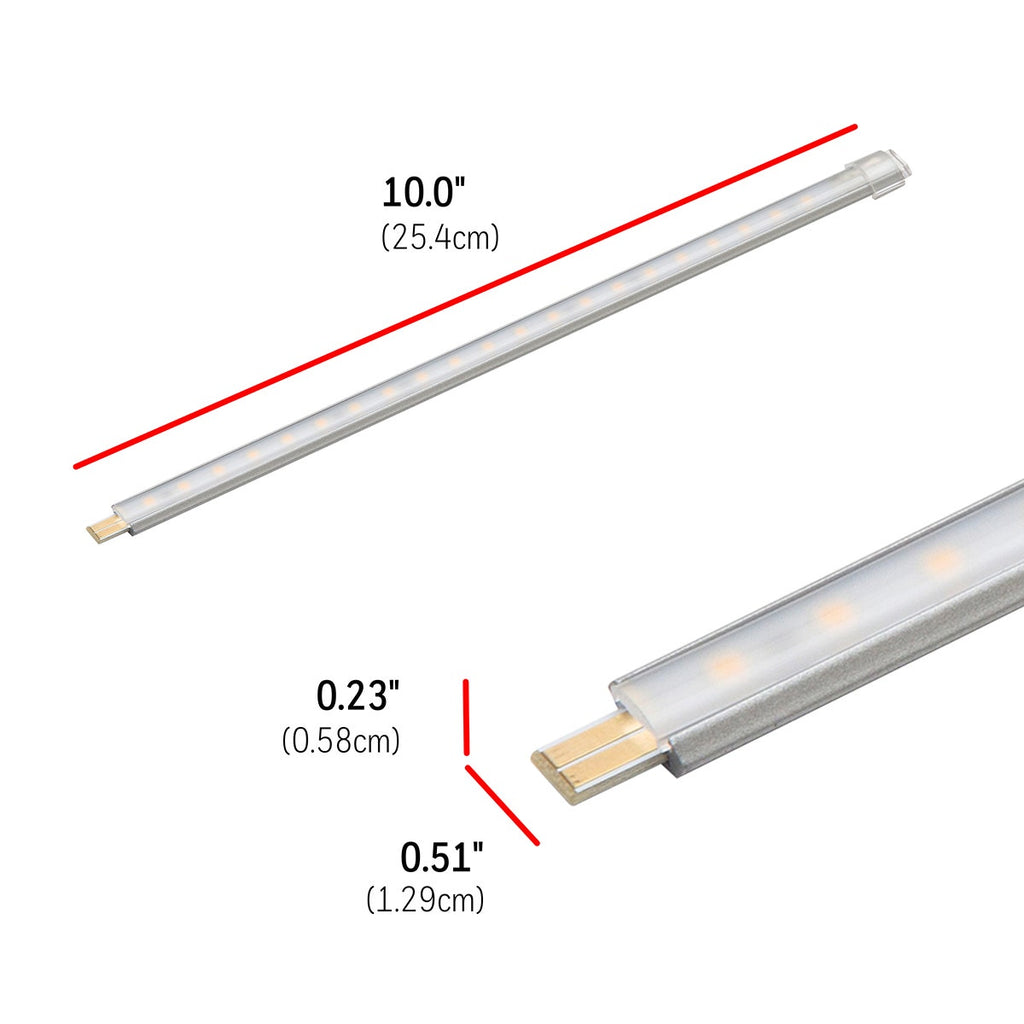 UltraPro 10in. Linkable LED Bright Strips, 6 Pack