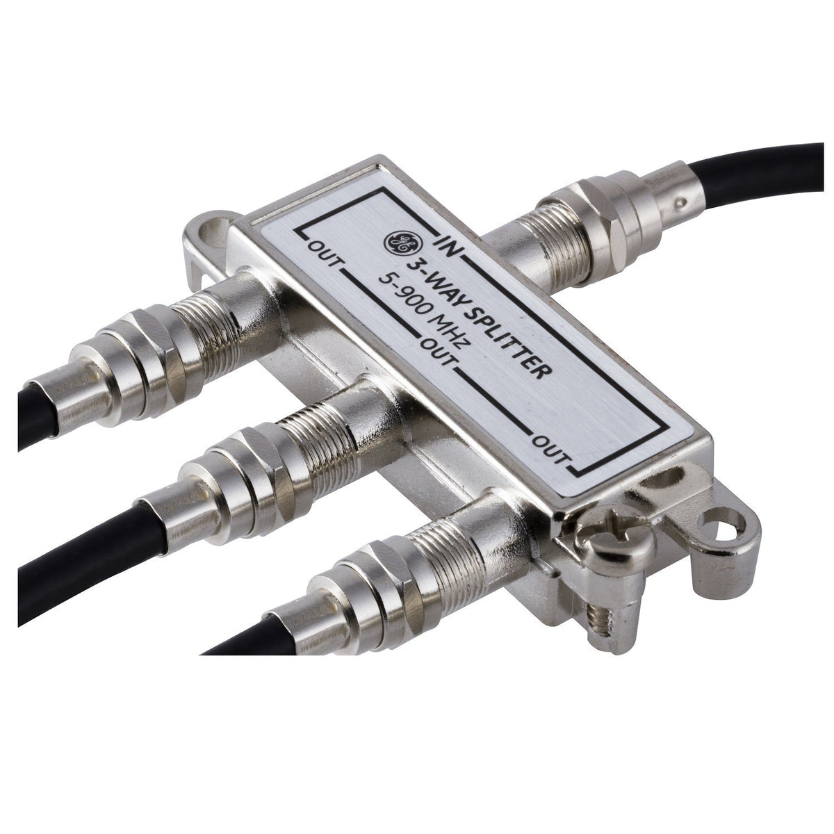 GE 3-Way Signal Splitter, Silver