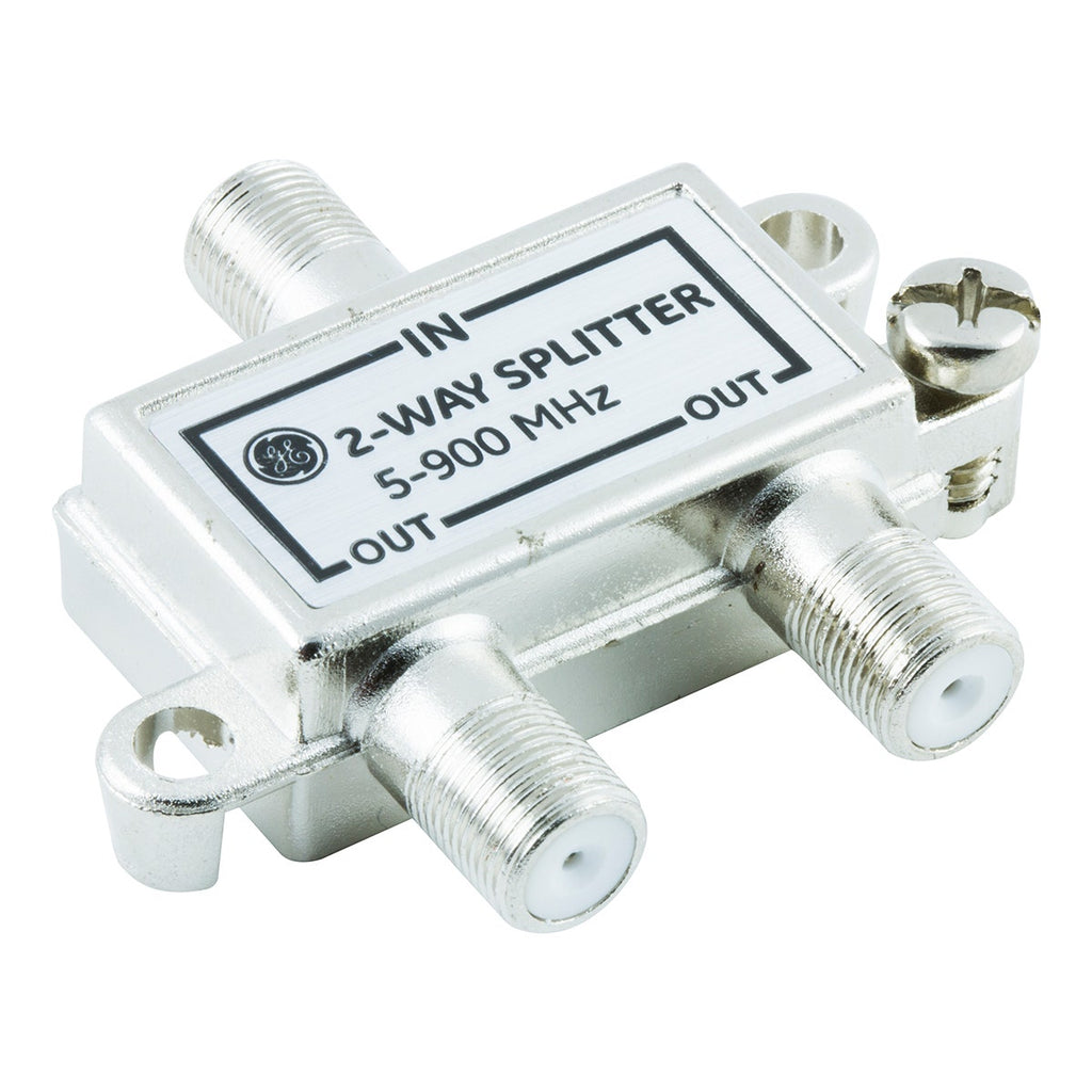 GE 2-Way Signal Splitter, Silver