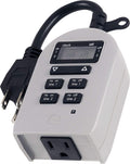 UltraPro Outdoor Plug-In 1-Outlet Digital Timer, Gray