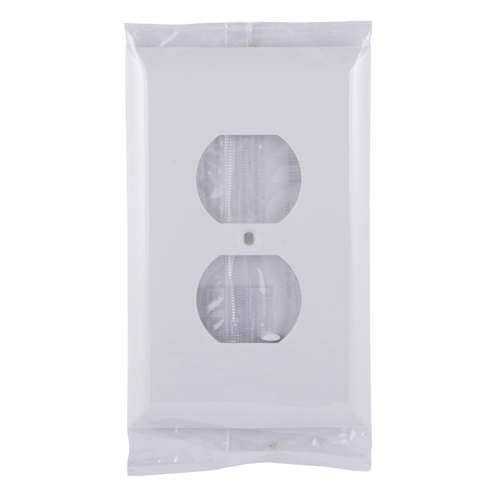 Power Gear Duplex Outlet Oversized Wall Plate, White