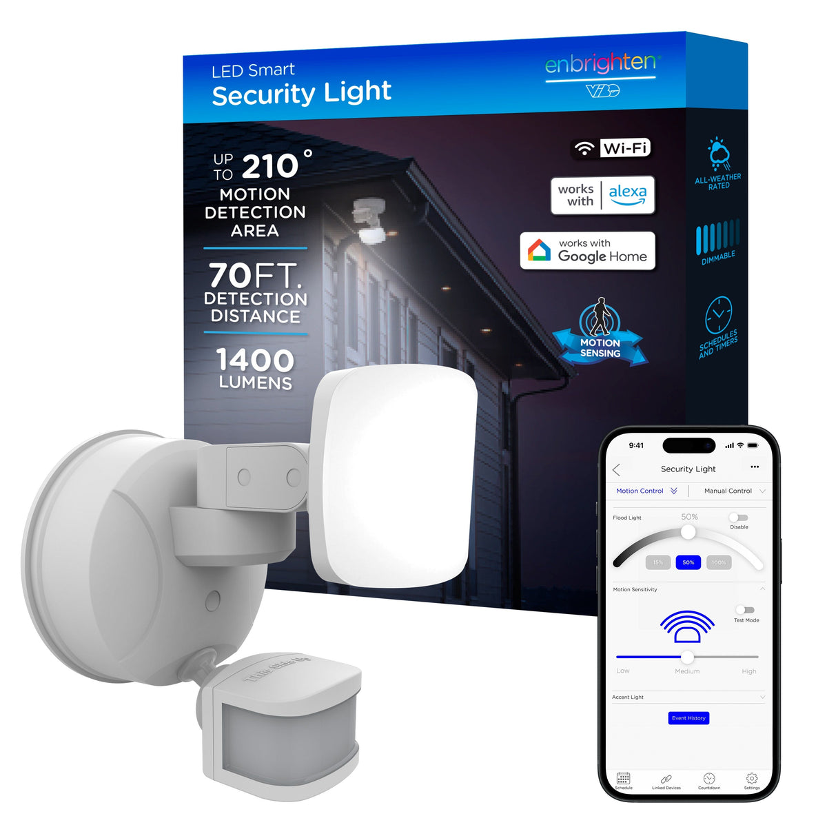 WiFi: Security Lights Single-Head