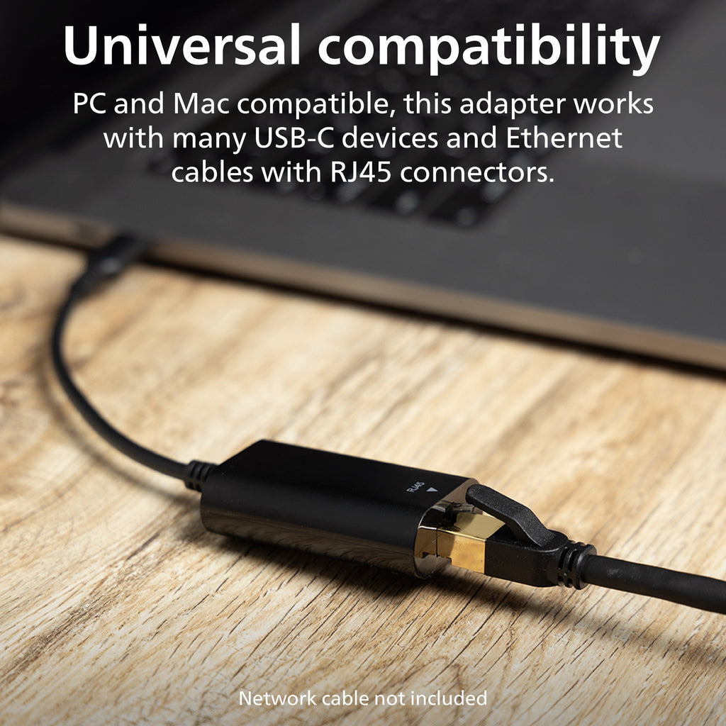 Philips USB-C to Ethernet Adapter, Black