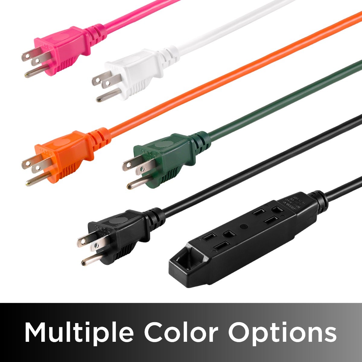 UltraPro 3-Outlet 9ft. Heavy Duty Indoor/Outdoor Extension Cord, Black