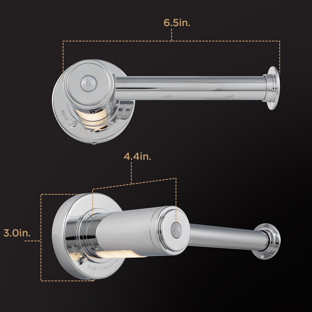 Enbrighten LED Motion Sensing Toilet Paper Holder Light, Chrome