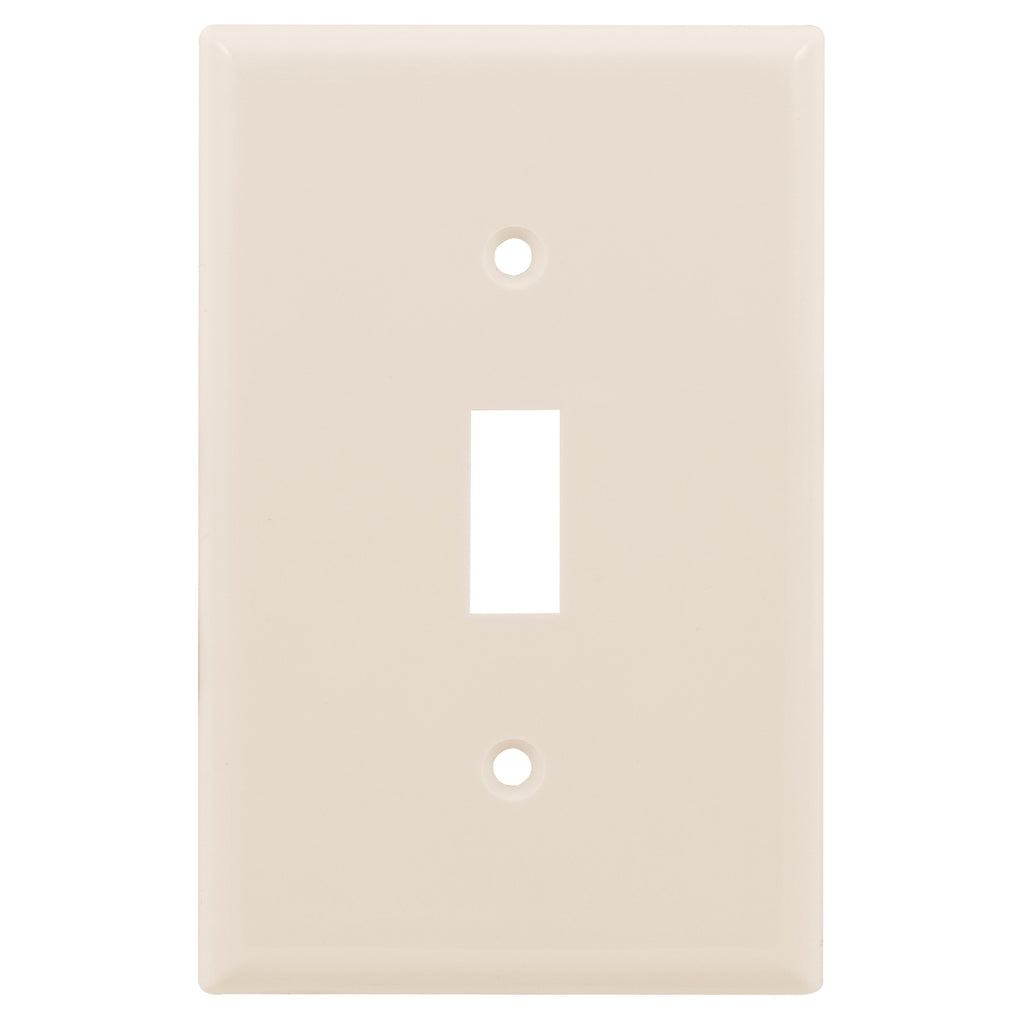 Power Gear Oversized Single Switch Wallplate, Light Almond