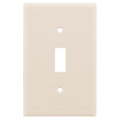 Power Gear Oversized Single Switch Wallplate, Light Almond