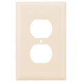 Power Gear Duplex Outlet Receptacle Oversized Wallplate, Light Almond