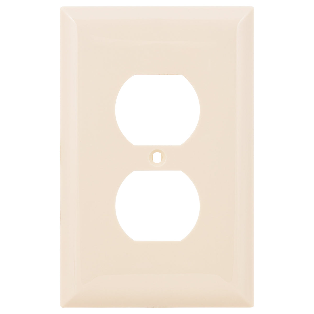 Power Gear Duplex Outlet Receptacle Oversized Wallplate, Light Almond