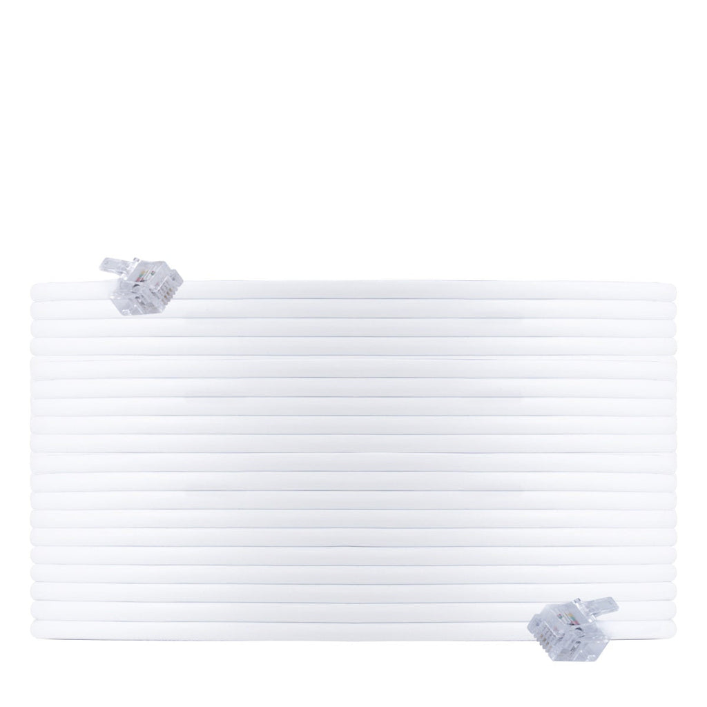 Power Gear 100ft. Phone Line Cord, White