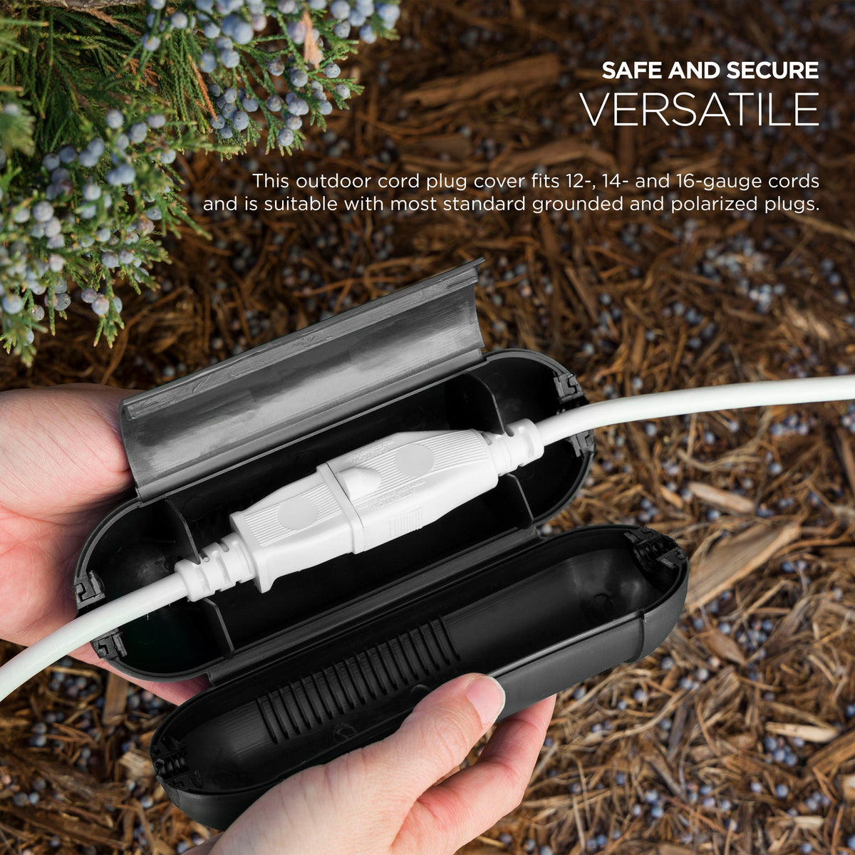 UltraPro Outdoor Cord Plug Cover, Black