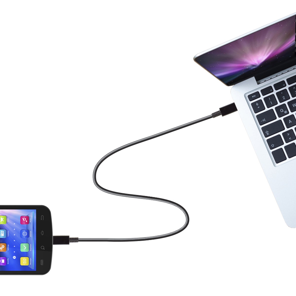 GE 3.3ft. USB-C to Micro-USB Charging Cable, Black