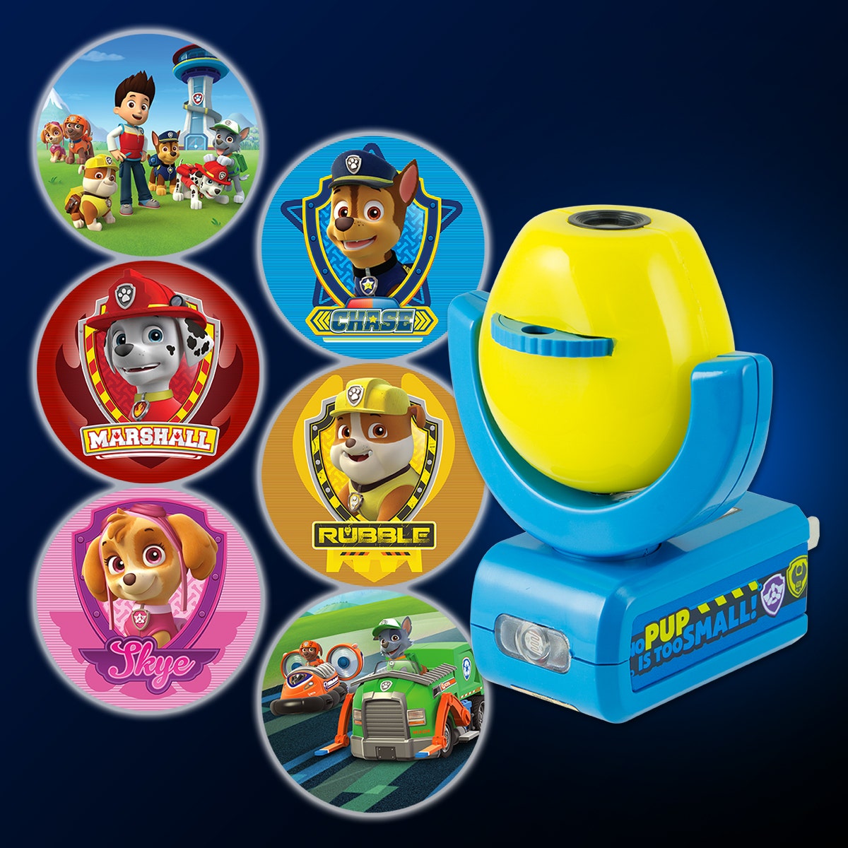 Projectables Nickelodeon Paw Patrol Light Sensing 6-Image LED Night Light, Blue