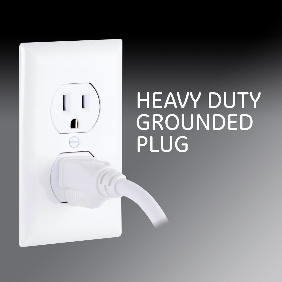GE 6-Outlet 3ft. Surge Protector with Twist-to-Close Safety Covers, White