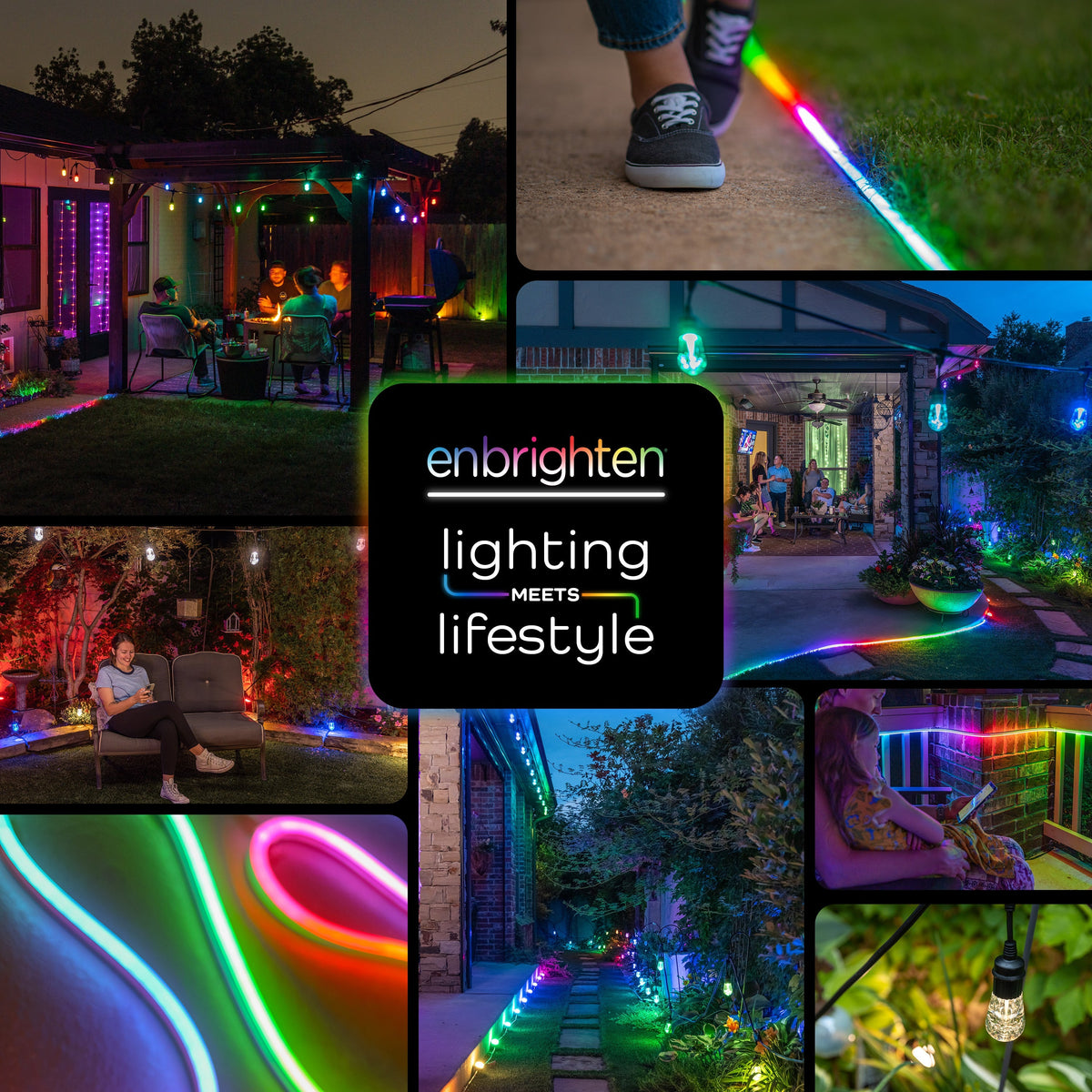 Enbrighten WiFi VIBE Indoor/Outdoor Color-Changing LED Flex Light, 8ft.